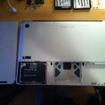 IMG_0986 My MacBook Pro opened, battery removed cover still on