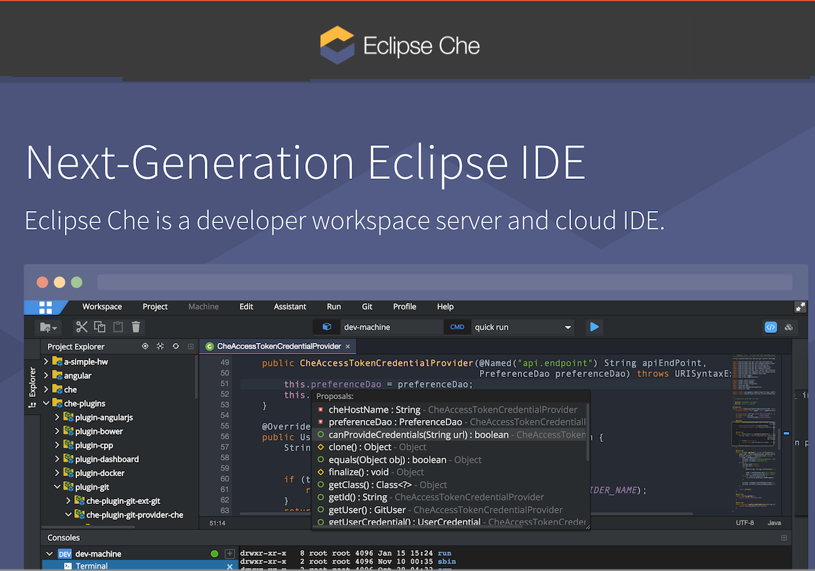 Eclipse Che looks promising, the cheese’s moved around